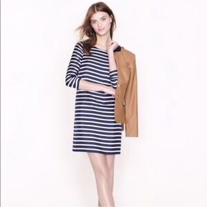 New! J. Crew Jules Nautical Striped Silk Shift Dress 12